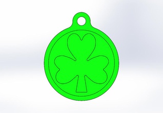 key chain-irish symbol-style 1 pinshape iss1 3d print model - Mito3D
