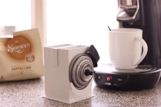 coffeepad poubelle senseo pinshape prévenir plaquettes pavé mess koffiepads titulaire café 3d print model - Mito3D
