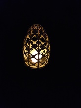 organico lampada led lume pinshape paralume forma organica uovo lampade 3d print model - Mito3D
