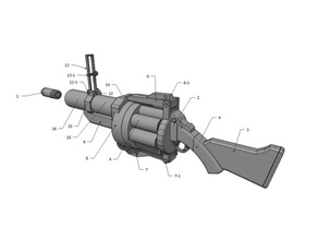 team fortress 2 - grenade launcher demoman pinshape toy-machine game-design-contest 3d print model - Mito3D