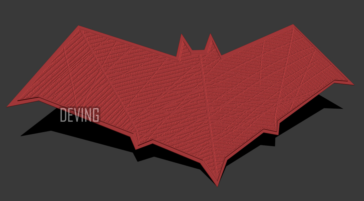 capucha roja pecho emblema jl textura pinshape justicia liga dc cosplay robin rojo campana batman 3D print model - Mito3D