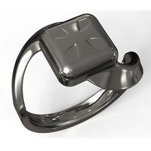 cubo torcedura hombres anillo pinshape moda elegante moderno joyería 3d print model - Mito3D