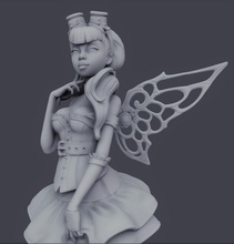 fae pinshape characterdesign Flügel pinup mech Zukunft Zeichen Mädchen 3d print model - Mito3D
