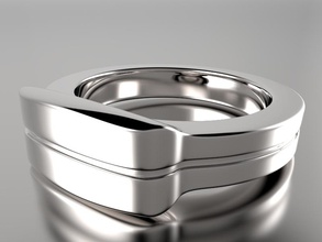 canal anneau pinshape bijoux design concours 3d print model - Mito3D