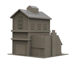 ho scale warehouse pinshape Lager Zug Gebäude Haus wargames Skalen 3d print model - Mito3D