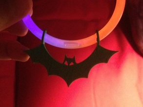 bat charm glowstick bracelets pinshape 3d-design 3d print model - Mito3D