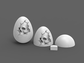 skull easter egg pinshape holliday easter-egg 3d print model - Mito3D
