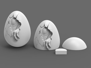 jurassic easter egg pinshape dinosaur easter-egg 3d print model - Mito3D