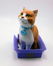schrodinky cat box multi extrusion pinshape assembly-required -multi-extrusion -cat-scultpure 3d print model - Mito3D