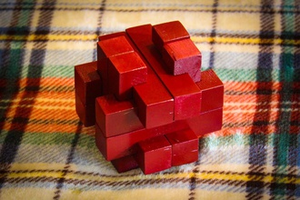 burr puzzle pinshape blocco brain teaser 3d print model - Mito3D