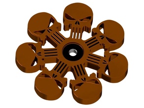 punisher fidget spinner pinshape disegno 3d 3d print model - Mito3D