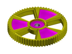 nuclear símbolo fidget spinner pinshape Diseño 3d 3d print model - Mito3D