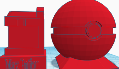 pokemon game-pokeball max potion stands pinshape simple-design game-design-contest 3d print model - Mito3D