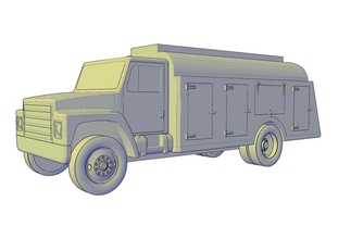international harvester fuel truck pinshape 3d-design 3d print model - Mito3D