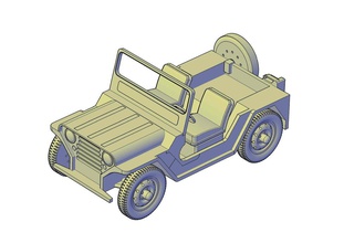 jeep m151 mutt pinshape Diseño 3d 3d print model - Mito3D