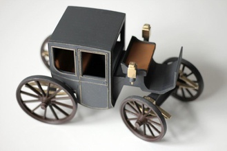 brougham carriage pinshape horse-carriage 3d-printable-toys 3d-printable-model cab coach harry-potter-wand hogwarts horse-cookie-cutter taxi vehicle-miniature wheeled vehicle 3d-design 3d print model - Mito3D
