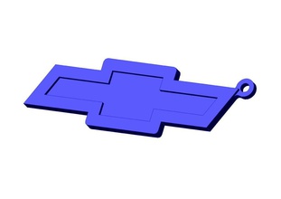 chevy logo keychain pinshape 3d-design 3d print model - Mito3D