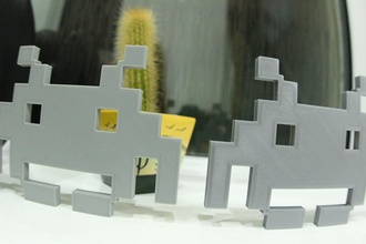 space invader pinshape 3d print model - Mito3D