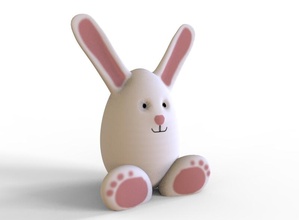 huevo pascua pinshape vacaciones bunny 3d print model - Mito3D