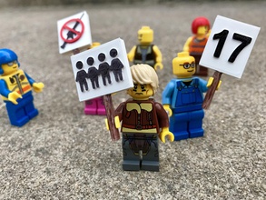 march lives signs - minifig compatible pinshape march-for-our-lives neveragain never-again 3d print model - Mito3D