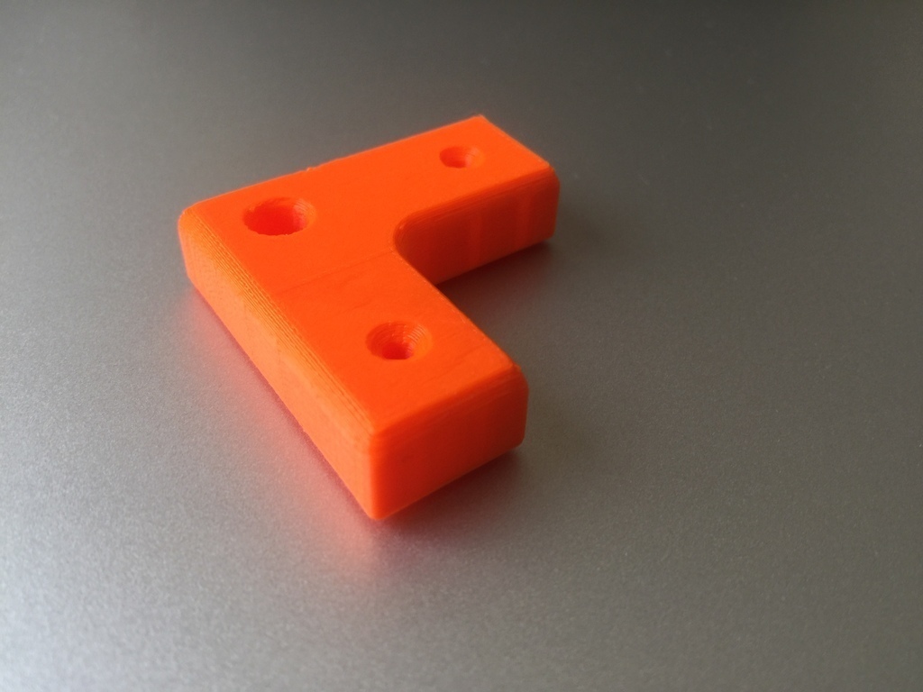 20x20 - corner link flat pinshape 3d-design 3D print model - Mito3D