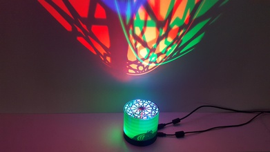 rgb lampe projecteur pinshape projection réflexions réflexion lampes abat jour 28byj 48 moteur nano arduino ampoules led rvb 3d print model - Mito3D
