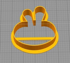 conejo pascua cortador galletas pla pinshape cookie cutter 3d print model - Mito3D