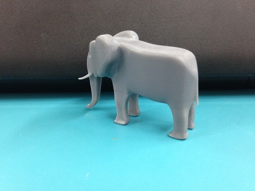 éléphant pinshape réaliste l'éléphant 3D print model - Mito3D