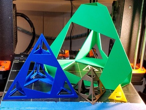 kafesli tetrahedron bulmaca 4x pinshape kafes yarışma oyun tasarım 3d print model - Mito3D