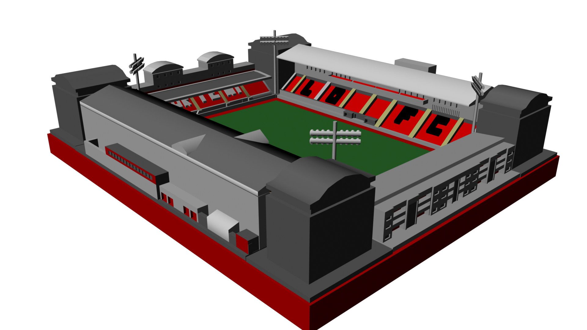 leyton orient brisbane road pinshape os londres arquitectura inglaterra fútbol arena estadio 3D print model - Mito3D