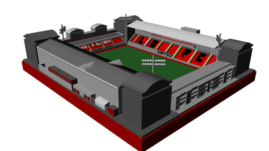 leyton orient brisbane road pinshape os londres arquitectura inglaterra fútbol arena estadio 3d print model - Mito3D