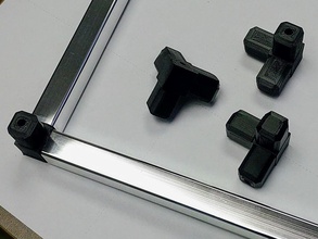 frame corner pinshape square tubing joint brace bracket connector 3-way 3d print model - Mito3D