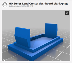 80 series land cruiser dashboard blank plug pinshape fzj80 3d print model - Mito3D