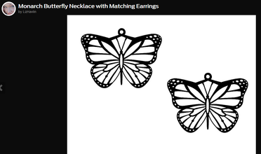 butterfly earrings pinshape -earrings- 3d print model - Mito3D
