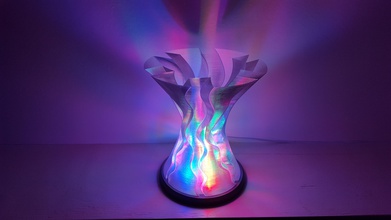 parabolik dalga abajur pinshape oyulmuş aydınlatma spiral vazo baskı spiralized mod kontur mode lamba gölge lambaları lampada 3d print model - Mito3D
