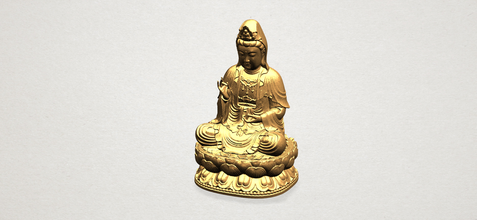 avalokitesvara bodhisattva 01 pinshape deus adoração templo religião asiática escultura estátua figurinhas miniaturas personagens humanos casa imprimir 3d 3d print model - Mito3D