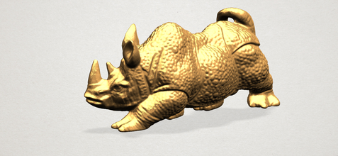 rhinoceros 01male pinshape animal zoo horoscope zodiac sculpture statue figurines miniatures characters people human house print 3d 3d print model - Mito3D