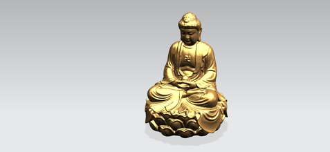 gautama buda 01 pinshape casa shakyamuni bodhisattva adoração templo religião asiática escultura estátua figurinhas miniaturas personagens humanos 3d print model - Mito3D