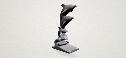 dolphin pinshape animal zoo horoscope zodiaque sculpture statue figurines miniatures personnages l'homme maison d'impression 3d 3d print model - Mito3D