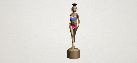naked girl vase 01 pinshape breast bikini body nude female lady sexy anime girls sculpture statue figurines miniatures characters people human house 3d print model - Mito3D