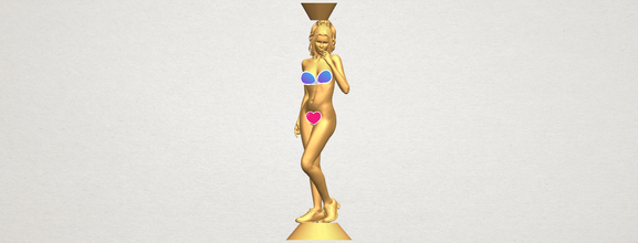 naked girl vase 02 pinshape breast bikini body nude female lady sexy anime girls sculpture statue figurines miniatures characters people human house 3d print model - Mito3D