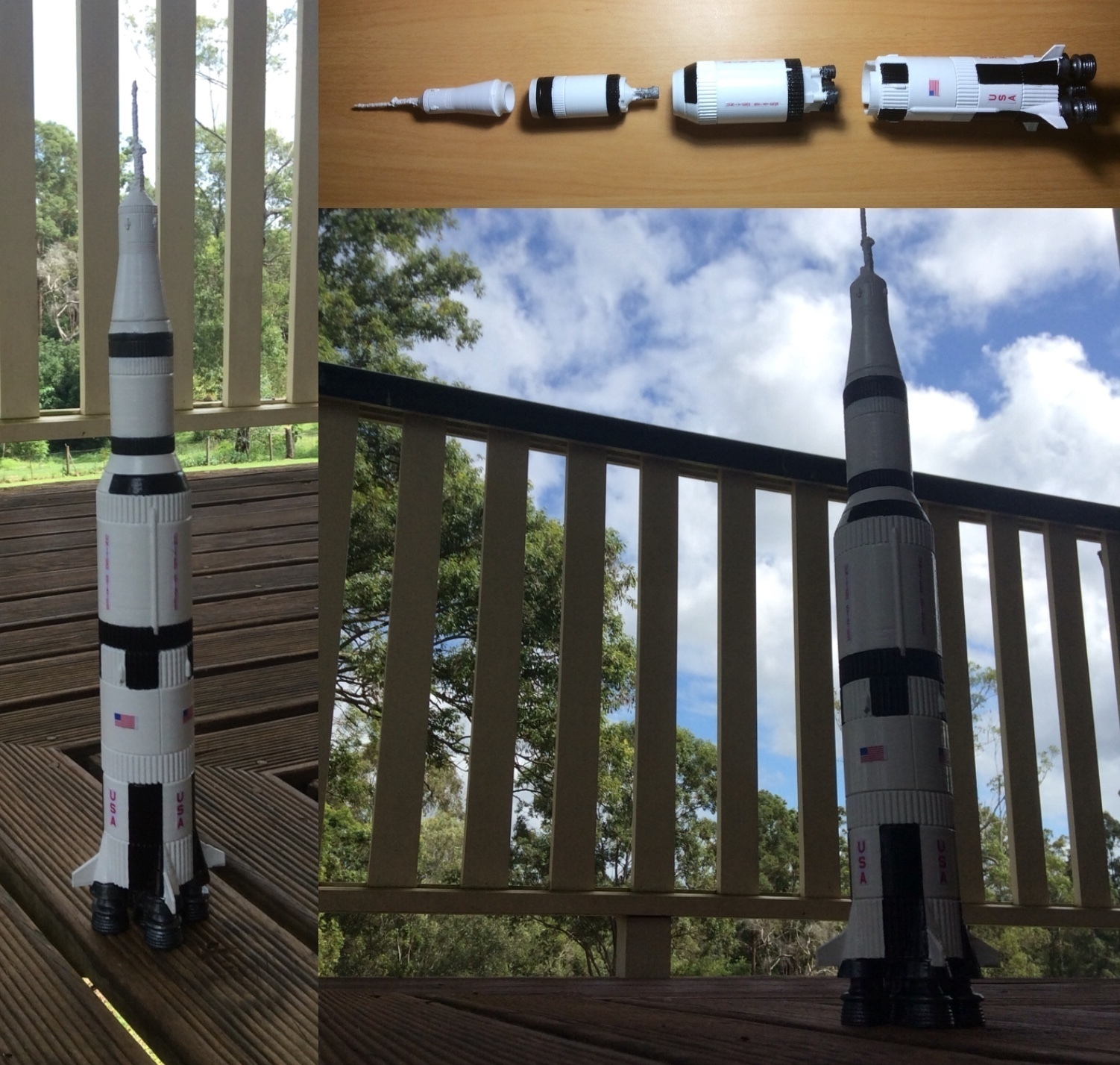 saturno etapas pinshape v nave espacial espacio nasa cohete modelo 3D print model - Mito3D