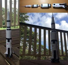 saturn stages pinshape saturn-v spacecraft space nasa rocket model 3d print model - Mito3D
