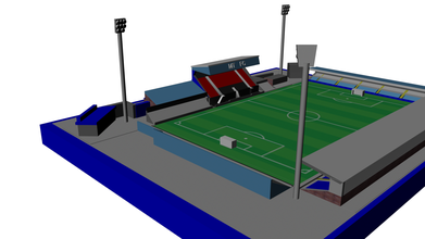 macclesfield town pinshape architettura città moss rosa vanerama national league inghilterra calcio arena stadio 3d print model - Mito3D