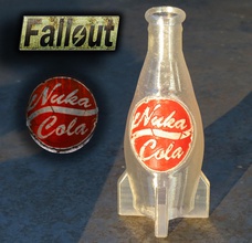 nuka cola Flasche fallout 4 Spiel design Wettbewerb pinshape prop cosplay wellington luk videogame Spiele nukacola 3d print model - Mito3D