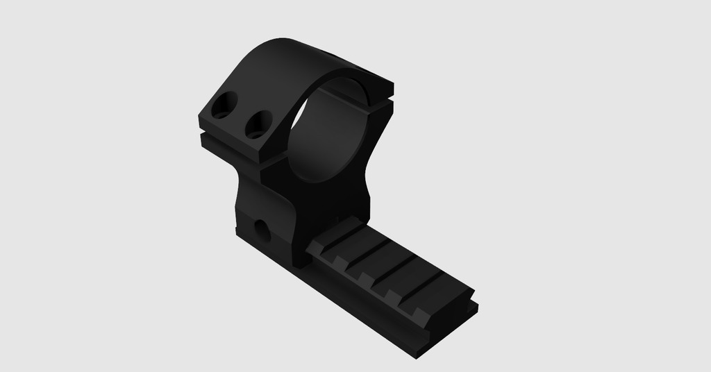 picatinny scope mount 30mm pinshape 3d-design 3D print model - Mito3D