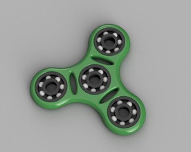 fidget spinner tri pinshape Conception 3d 3d print model - Mito3D