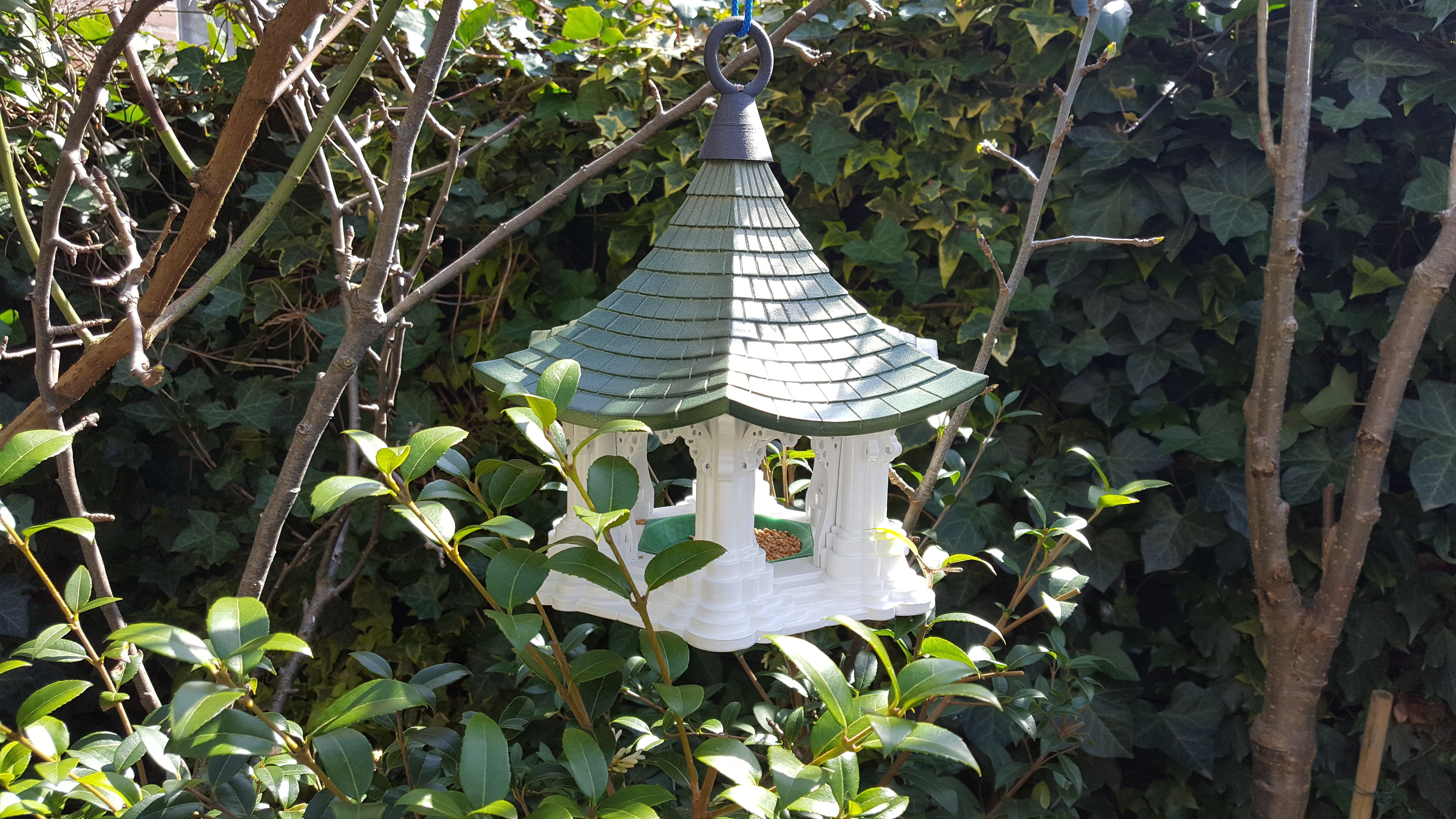 uccello tempio pinshape templi aria tempel bird alimentatore alimentatori uccelli birdhouse feeder mangiatoia per birdfeeder casa birdfeeders 3D print model - Mito3D