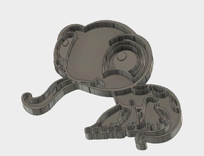 lizard cookiecuter pinshape bakery bake bakeing kitchen cookie-form cutters cookie cookie-stamp cookie-cutter 3d print model - Mito3D
