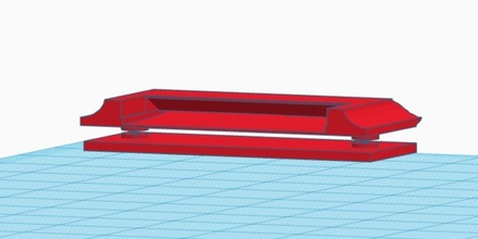 door handle 5mm plexiglas pinshape 3d-design 3d print model - Mito3D